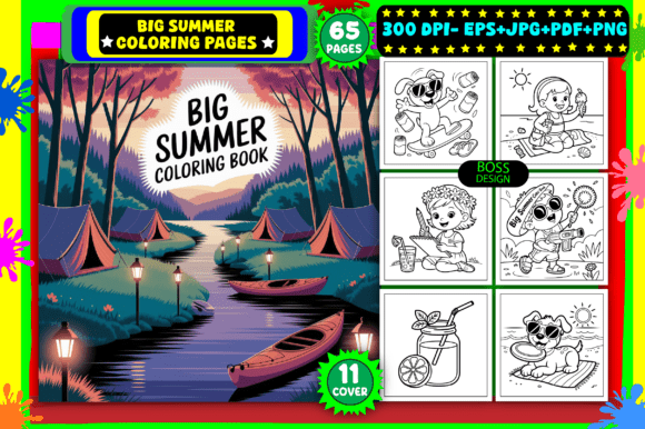 Download Big Summer Coloring Pages for Adults - Premium Bundle