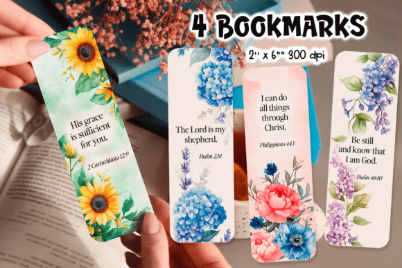 Download Printable Bible Verse Floral Bookmark - Premium Resources