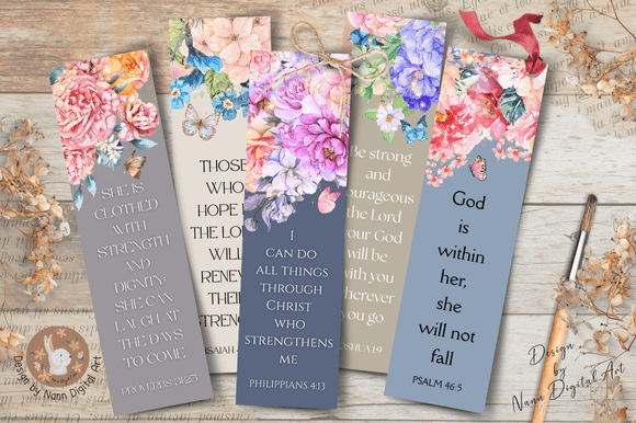 Download Printable Bible Verses Bookmark Set #993 - Premium Resources